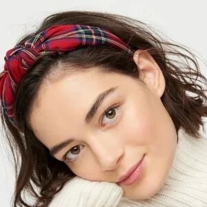 J. CREW FACTORY, Headband Knot Tartan Plaid Cotton, NWT